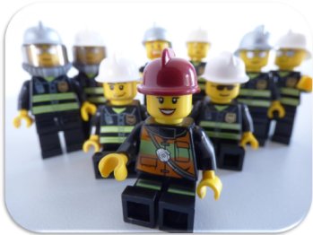 Legofiguren von BalFeu (als Feuerwehr)